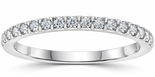 1/3ct Diamond Ring Womens Wedding Anniversary Band 10k White Gold