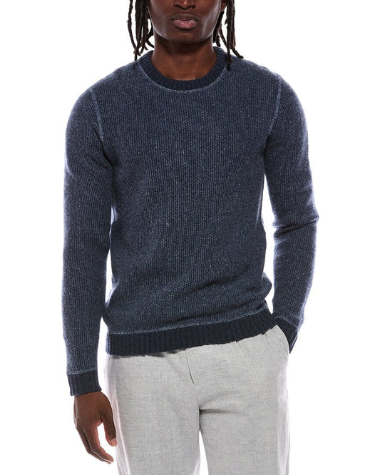 Autumn Cashmere Reversible Honeycomb 100% Cashmere Crewneck Sweater