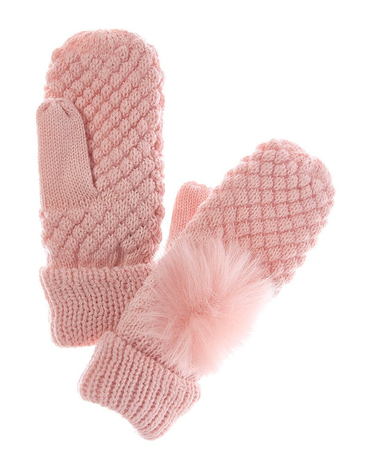 Surell Accessories Glitz Popcorn Mittens