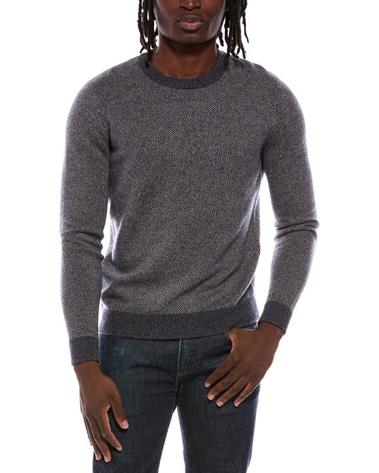 Autumn Cashmere Herringbone Stitch 100% Cashmere Crewneck Sweater