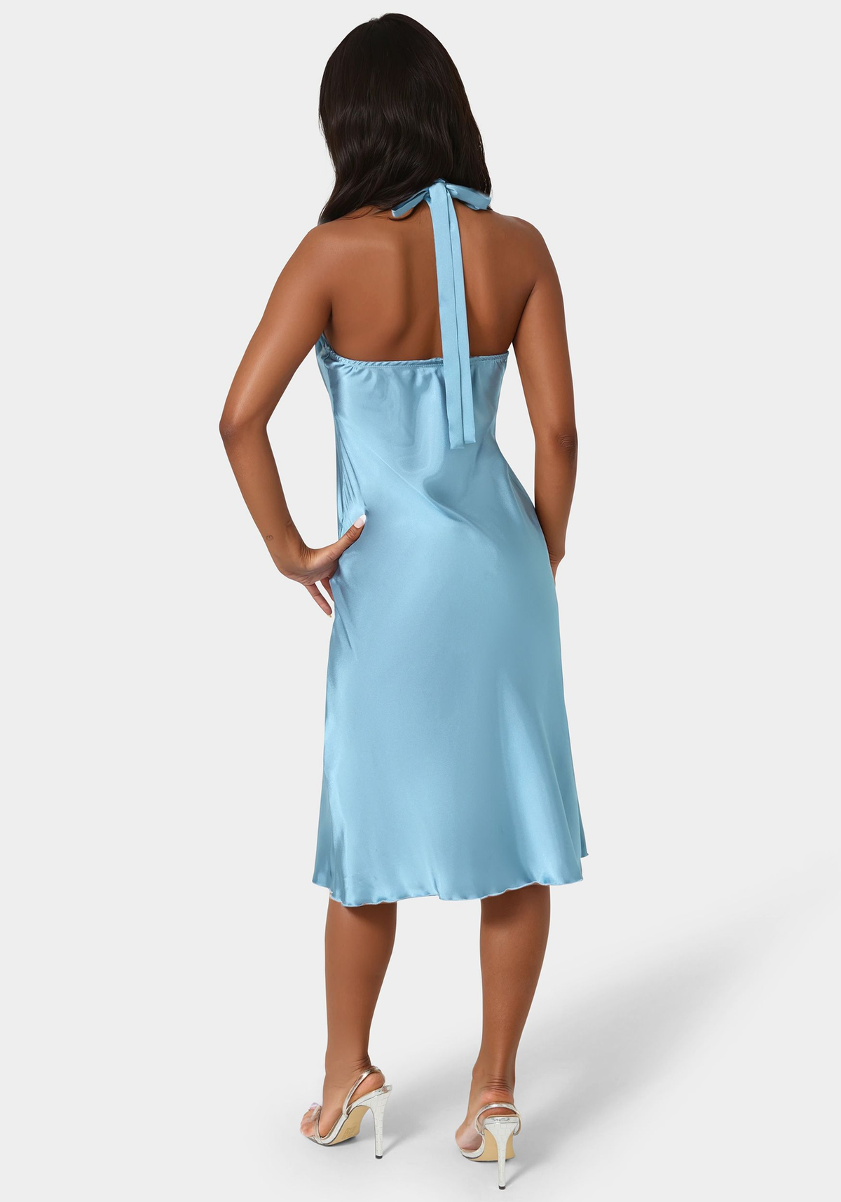 Bebe Women's Satin Halter Dress