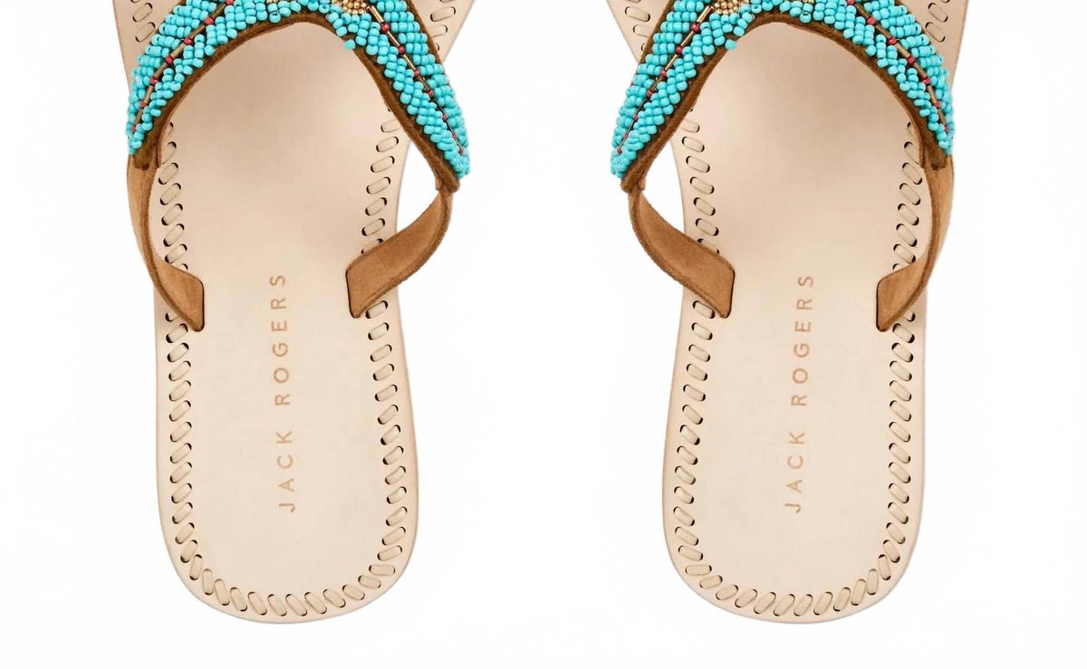 Women's Starland Beaded Sandal In Turquoise