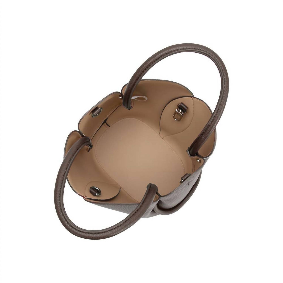 Women's Tulip Recycled Vegan Leather Top Handle Bag In Chocolate