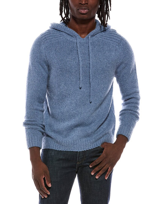 Autumn Cashmere Shaker Yoke Cashmere & Wool-Blend Hoodie