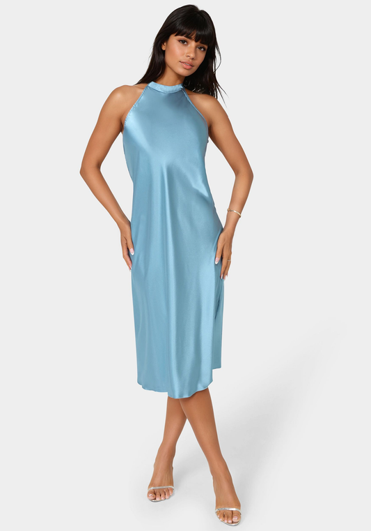 Bebe Women's Satin Halter Dress