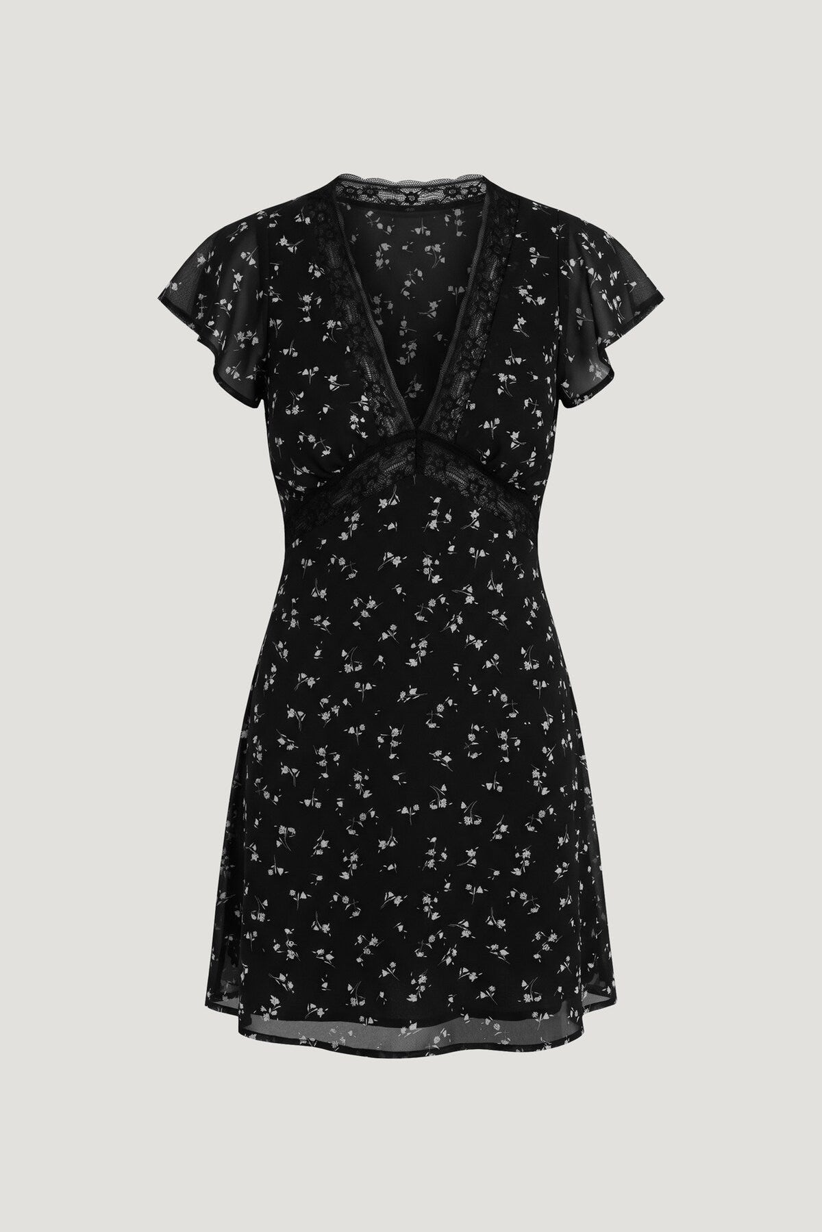 Lace Trim Mini Dress