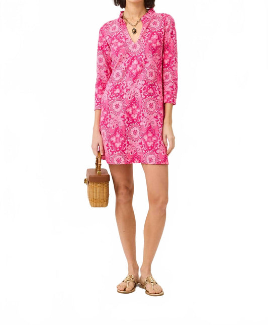 Annelie Mini Dress In Pink Aster The Casbah Allover