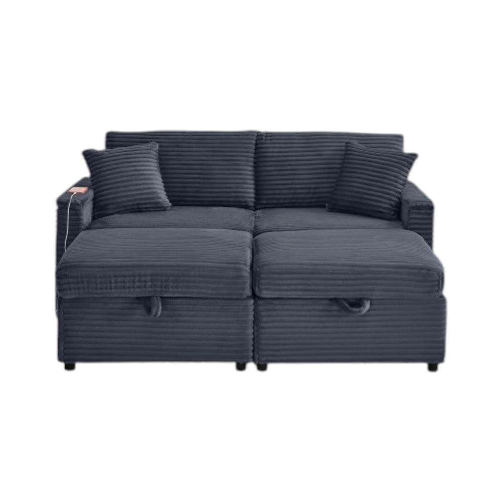 Multifunctional Sofa with Storage and Table Board