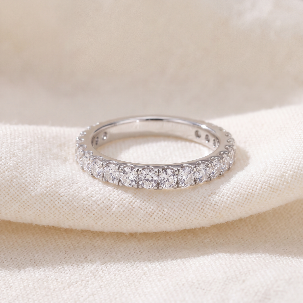 1 ct Diamond Wedding Ring 14k White Gold Womens Anniversary Stackable Jewelry Size Selectable