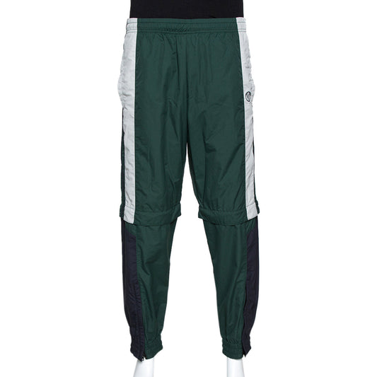 Vetements Green & Black Convertible Zip Off Track Pants XS