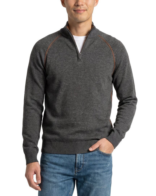 NAADAM Wool & Cashmere-Blend 1/4-Zip Mock Neck Sweater