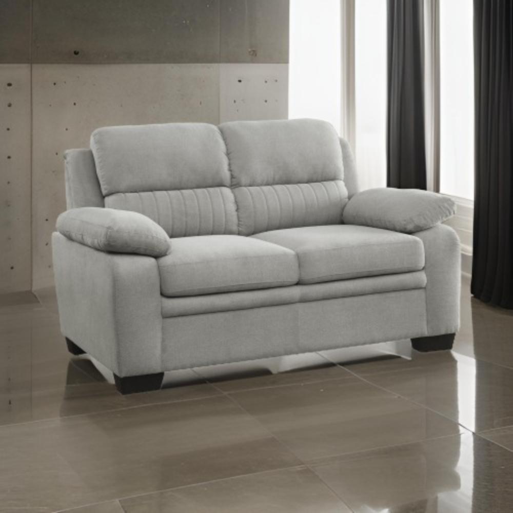 Soft Cushioned Loveseat with Polyester Fabric