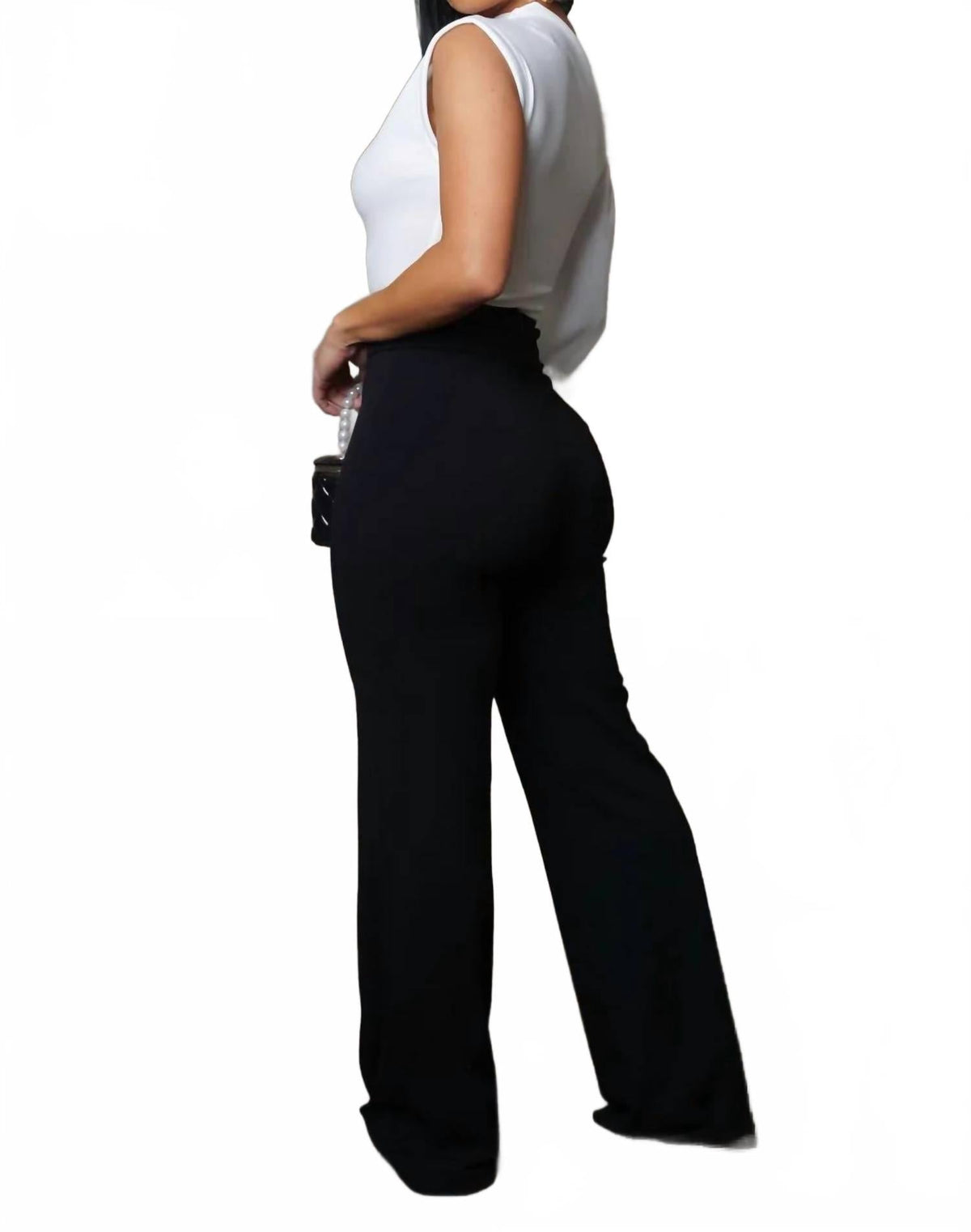 Xara High Waisted Pants In Black