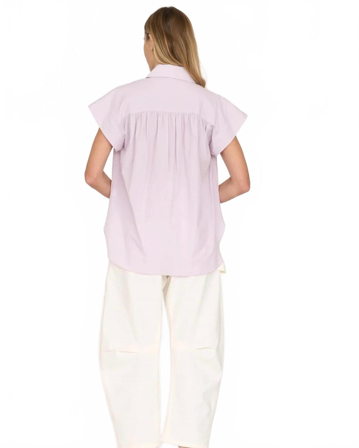 Trinity Brushed Cotton Top In Lavender