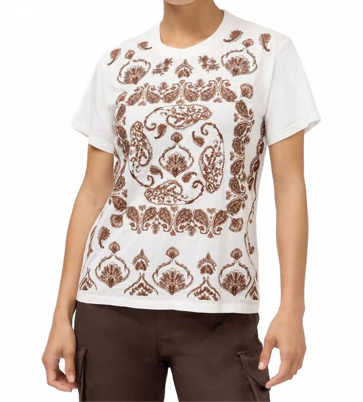 Jaden Crew Neck Tee In White