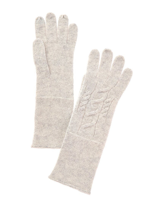 Amicale Cashmere Knit Cable Cashmere Gloves