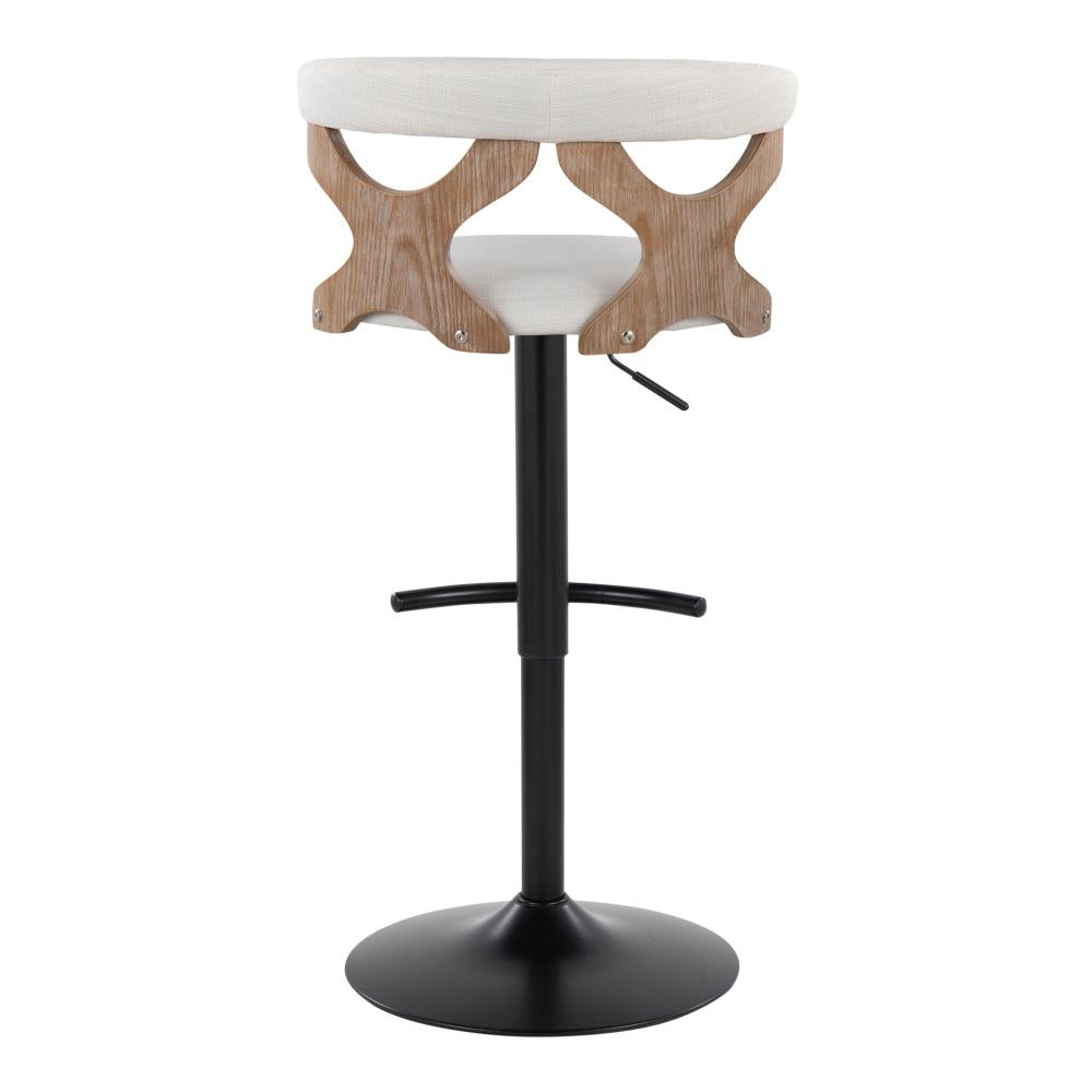 Swivel Barstools with Rounded Cutout Backrests