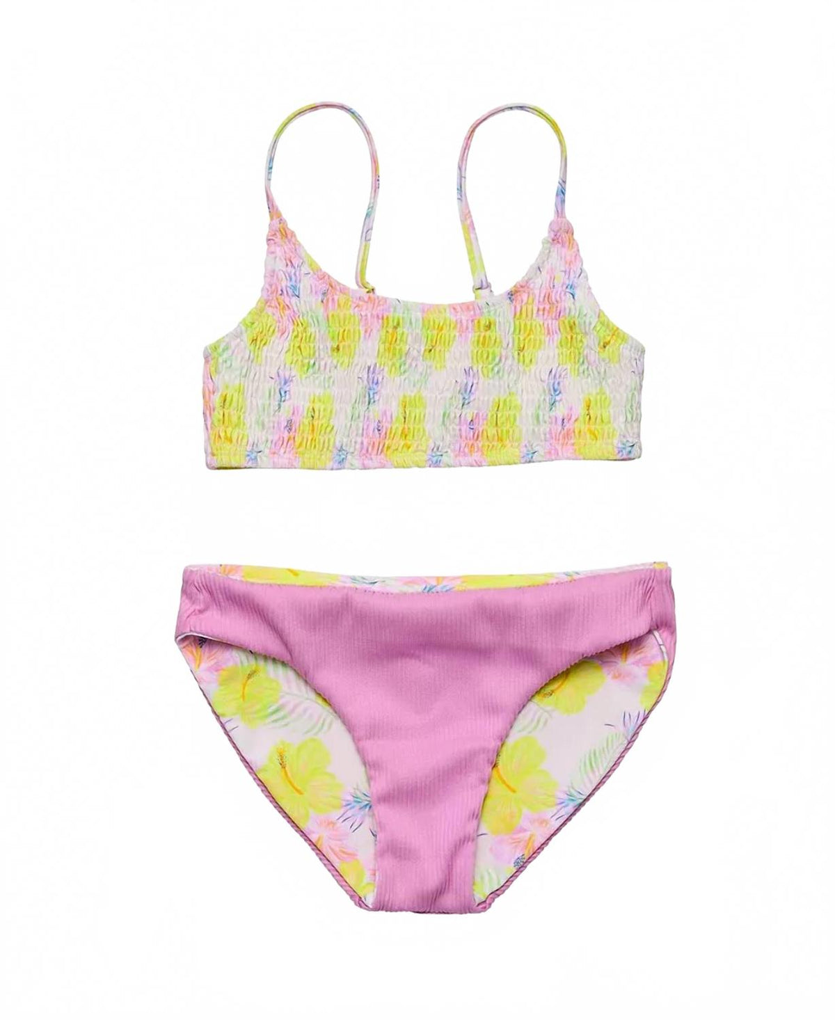 Girls' Aloha Vacay Bikini Set In Lilac Multi