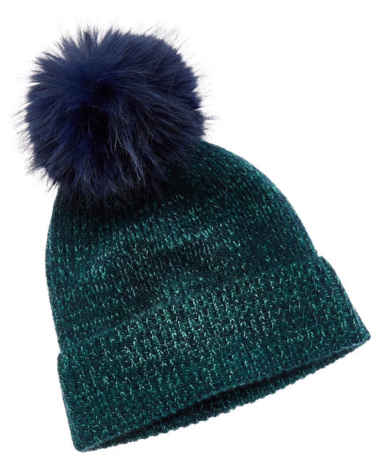 Amicale Cashmere Chunky Rib Marl Knit Cashmere Hat