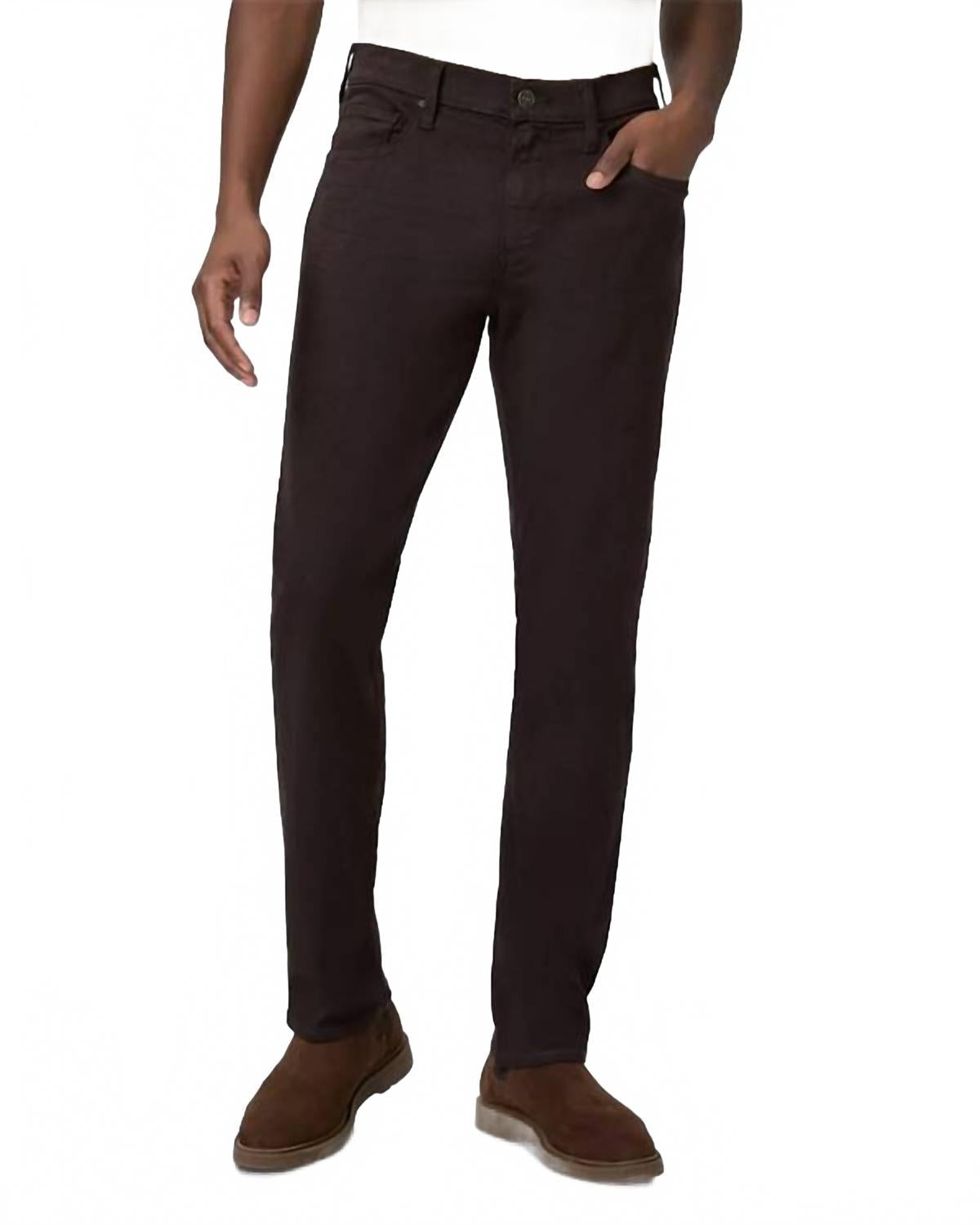 Transcend Federal Slim Straight Jeans In Deep Chocolate