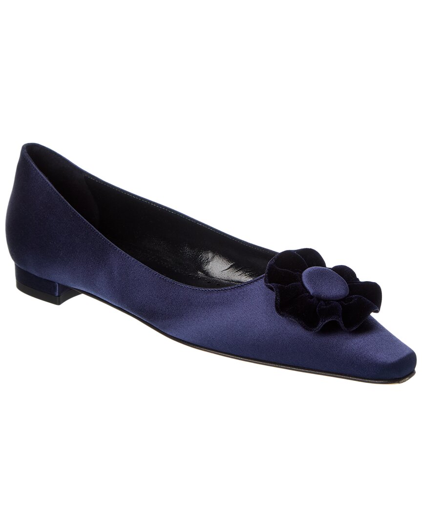 Manolo Blahnik Fortan Satin Flat