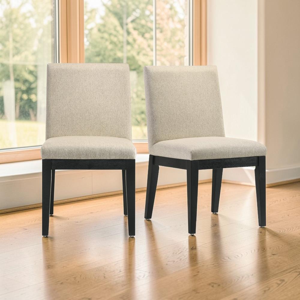 Set of 2 Modern Fabric Upholstered Side Chairs
