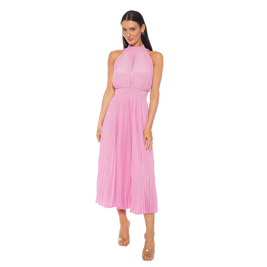 Bebe Women's Sleeveless Pleated Dress