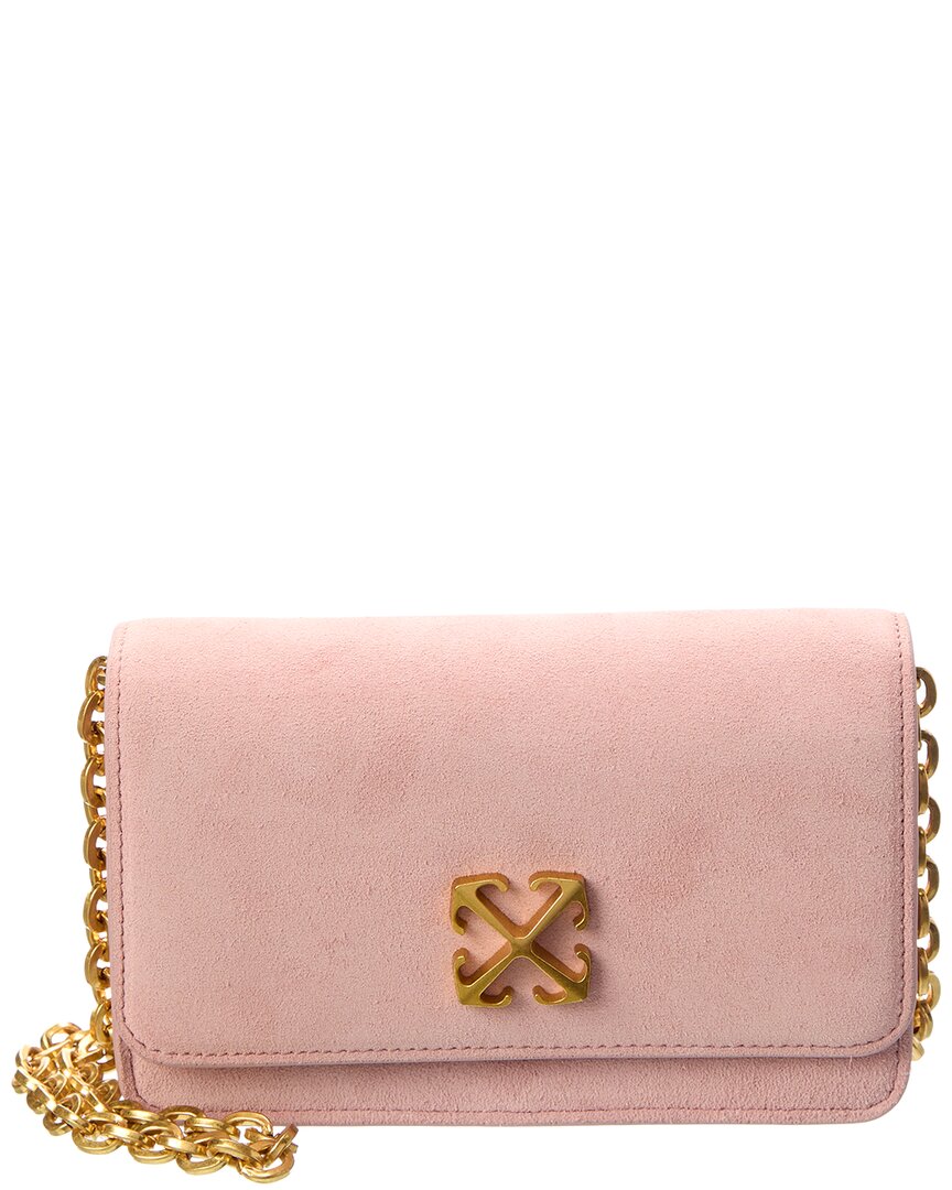 Off-White Jitney Suede Wallet On Chain