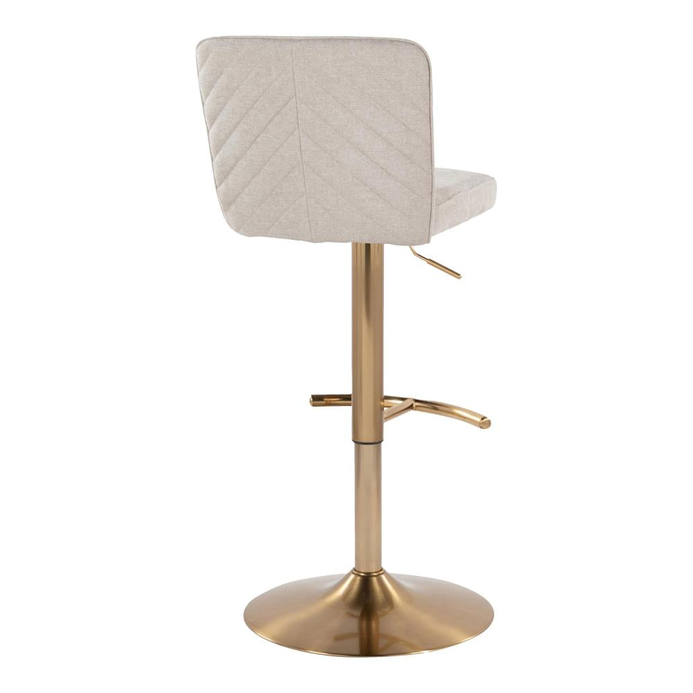 Adjustable Fabric Barstools with Cushioned Backrests