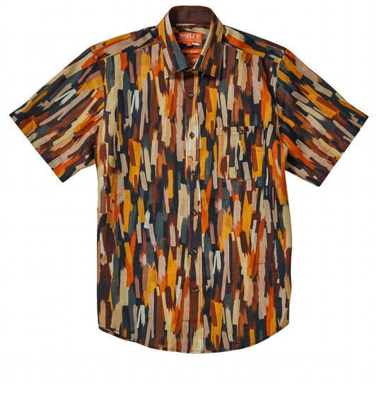 Men's Linen Shirt In Earth