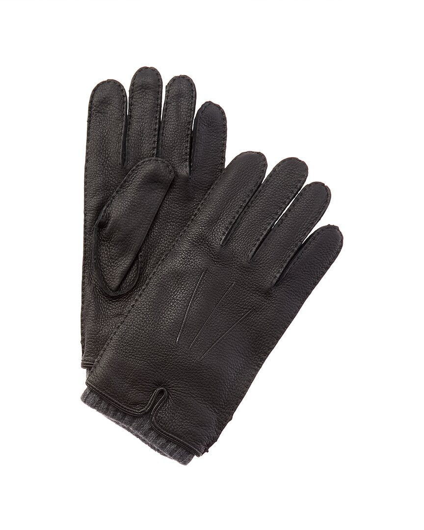 Vince Handsewn Leather & Cashmere Gloves