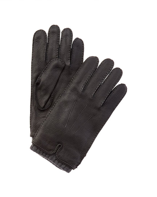 Vince Handsewn Leather & Cashmere Gloves