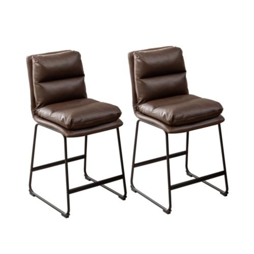 Upholstered Counter Stools with Supportive Backs