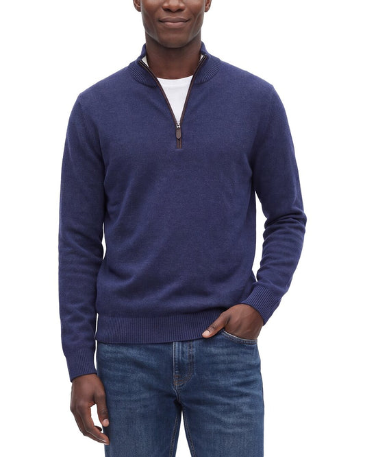 Forte Cashmere 100% Cashmere Mock Neck 1/4-Zip 100% Cashmere Sweater
