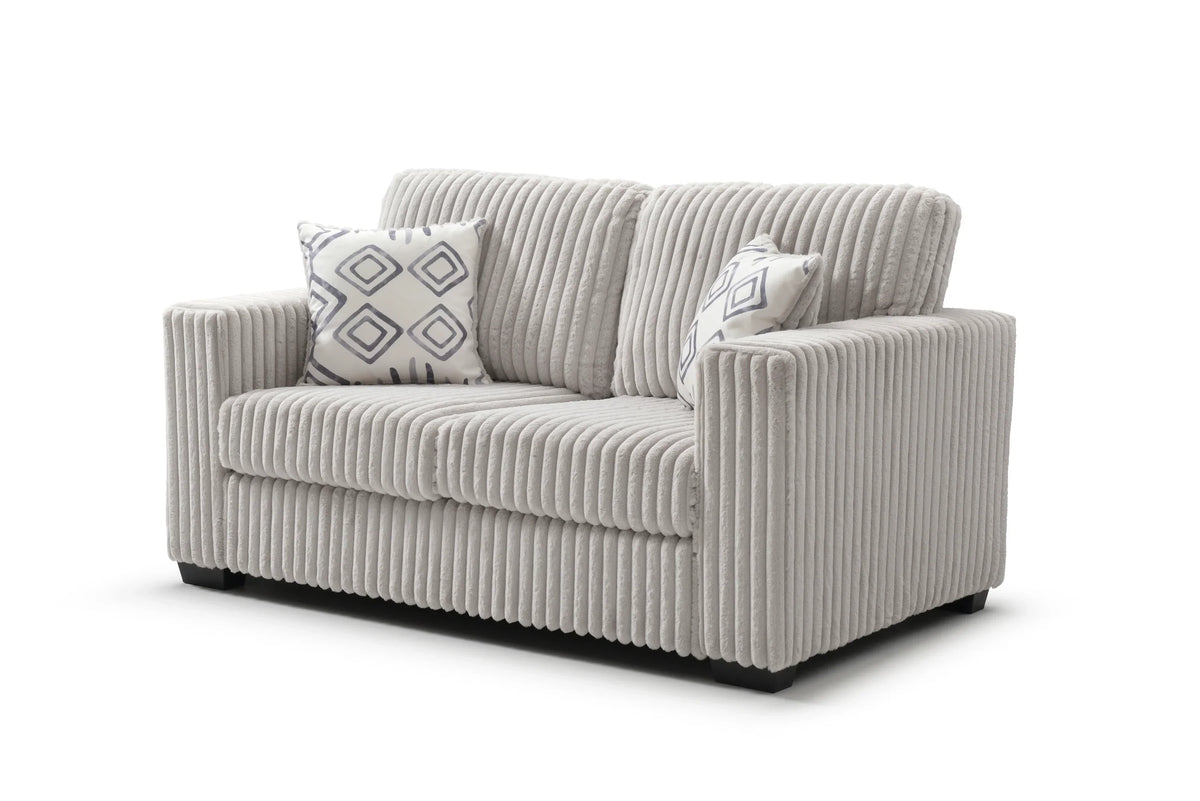 Comfortable Loveseat with Decorative Throw Pillows