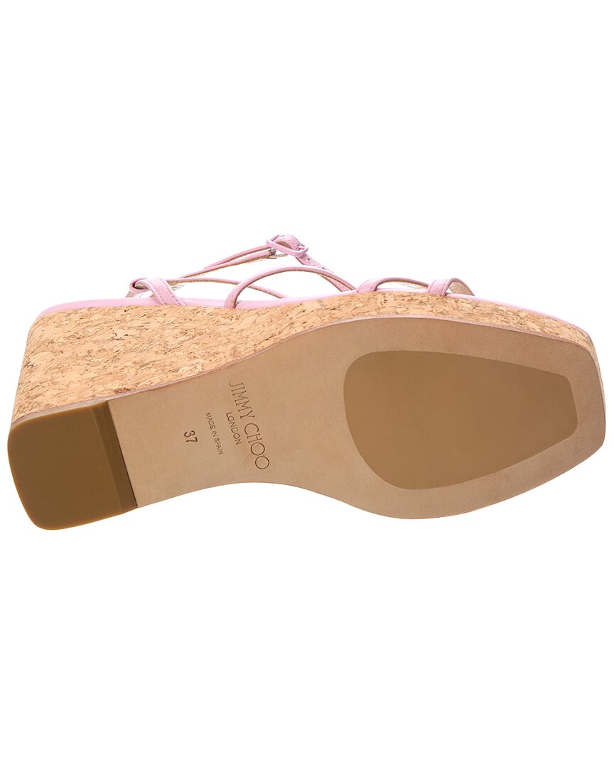 Jimmy Choo JC 110 Leather Wedge Sandal