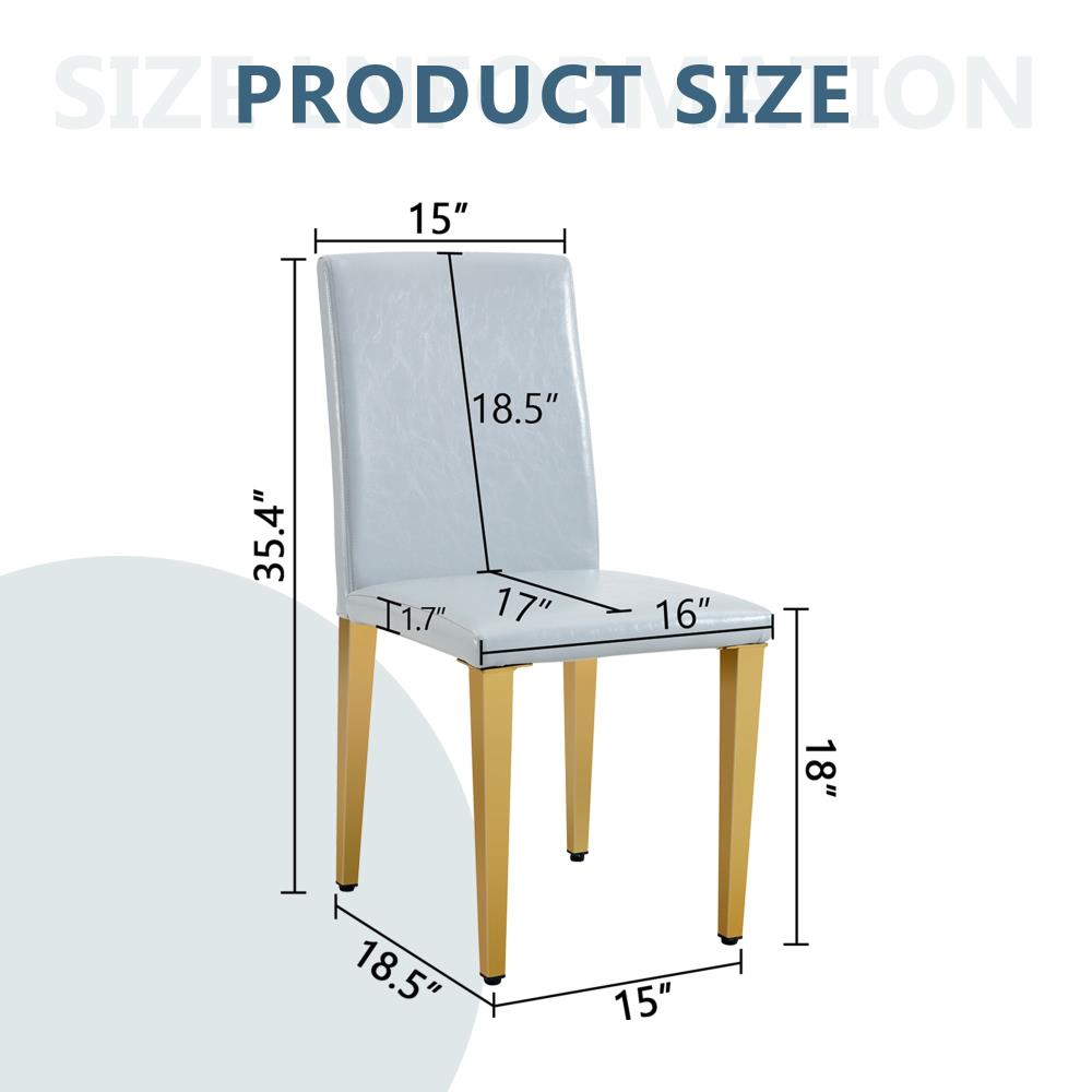 Contemporary Gold Leg Dining Chairs