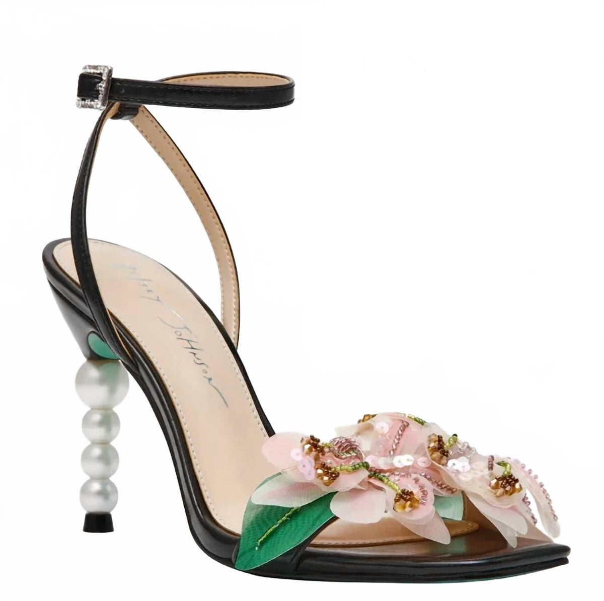 Women's Kasie Pearl Heel Dress Sandal In Black