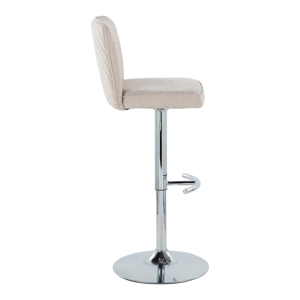 Adjustable Swivel Barstools with Cushioned Backrests