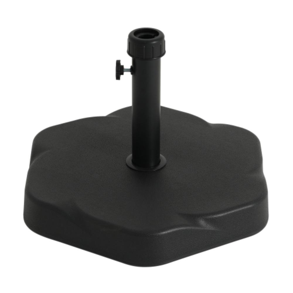 Heavy-Duty Resin Outdoor Umbrella Stand with Iron Holder