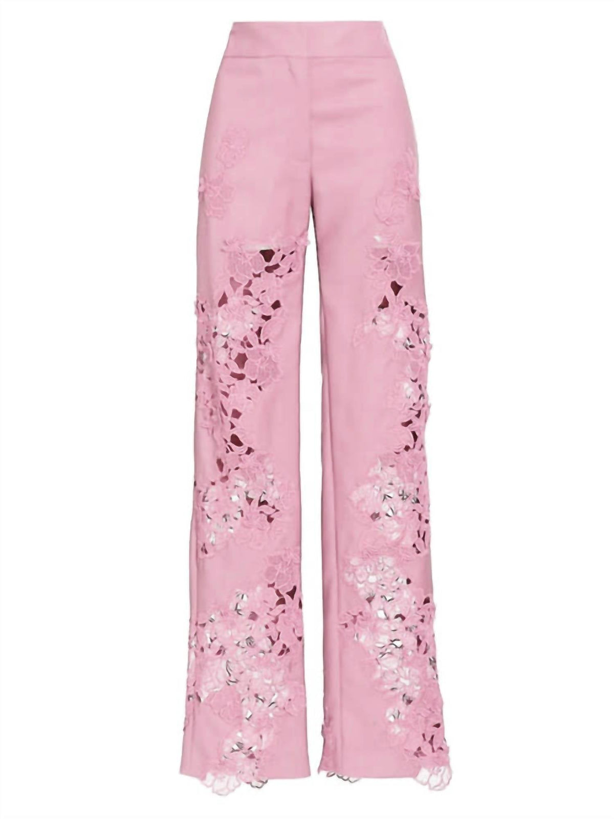 Women's Floral Guipure Ankle Pant In Petal