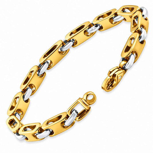 Men's Link 14k Gold (43gram) or Platinum (69gram) 6mm Bracelet 8.5"