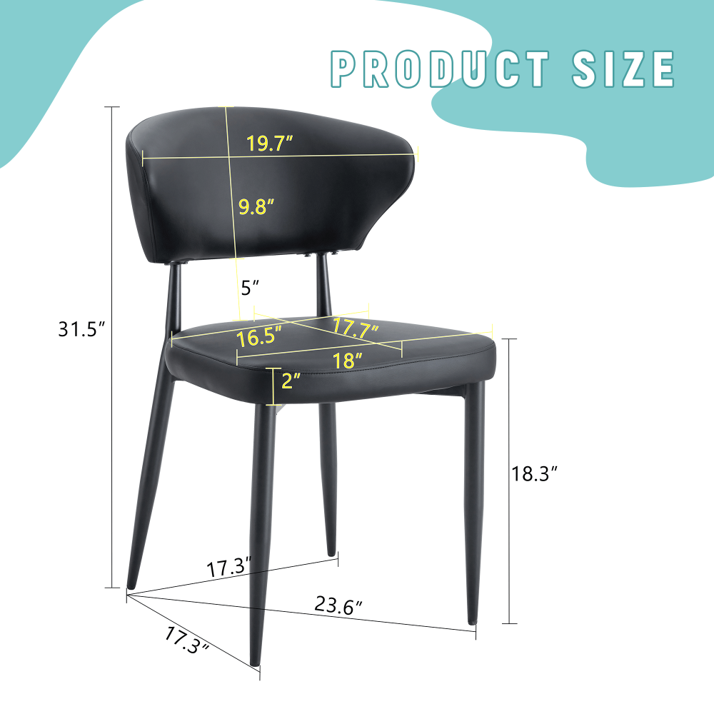 Contemporary Curved Back Side Chairs