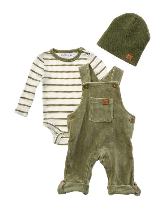Rachel Zoe 3pc Corduroy Overall Set
