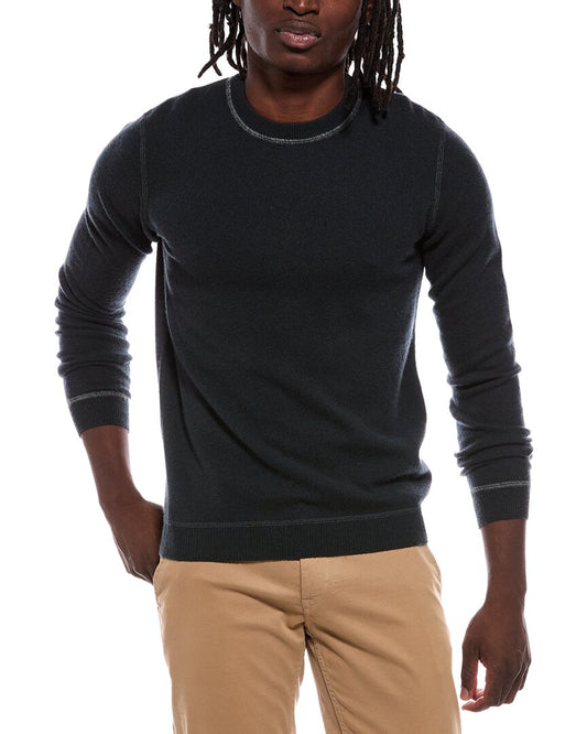 Autumn Cashmere Multicover Stitch 100% Cashmere Crewneck Sweater