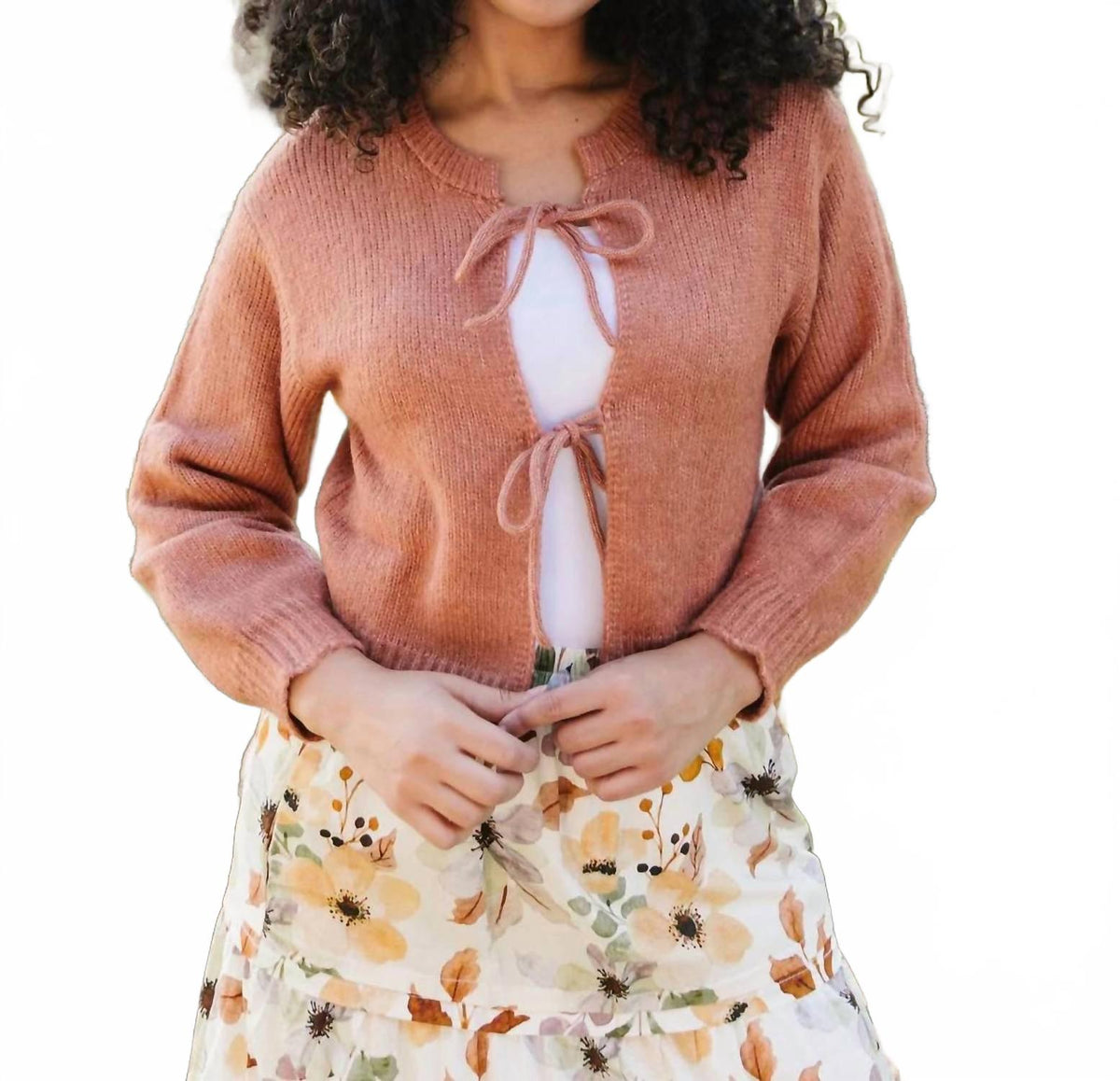 Araceli Cropped Fit Sweater In Rust