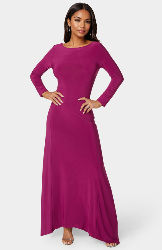 Bebe Women's Jersey Cowl Back Maxi Dress