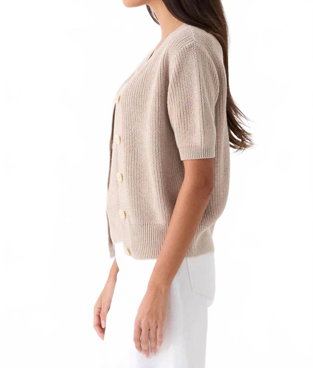 Rue Relaxed Cardigan In Seed