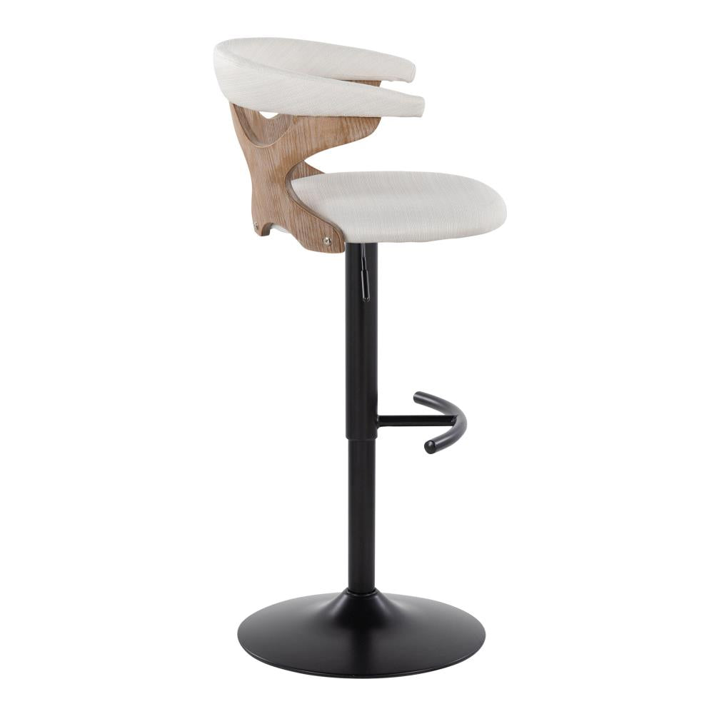 Swivel Barstools with Rounded Cutout Backrests
