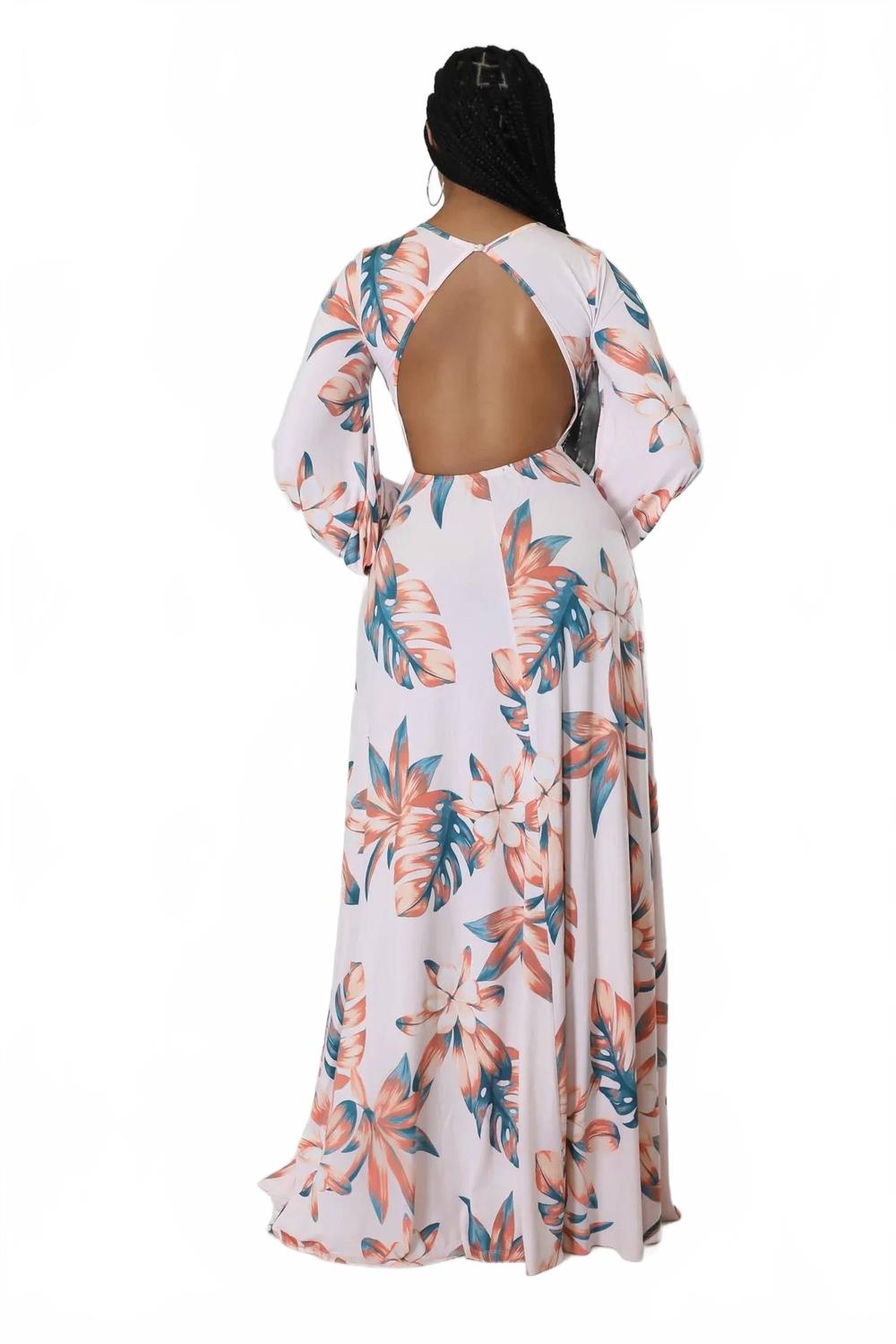 Romancing The Tropics Printed Maxi Dress In Multicolor
